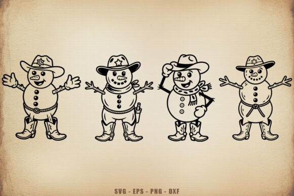 Christmas Snowman Cowboy Hat SVG Bundle Review