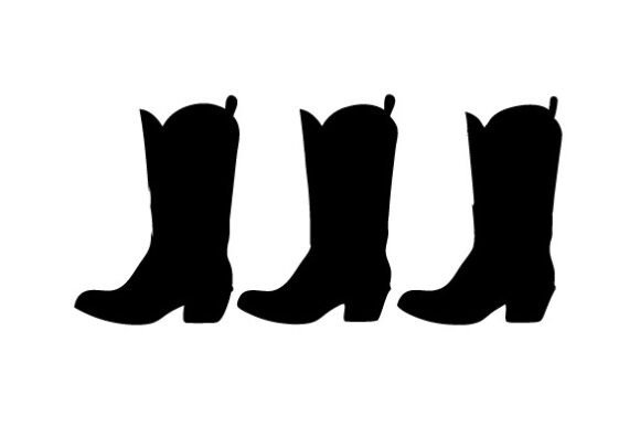 Cowboy Boot SVG Silhouette for Real Embroidery Projects