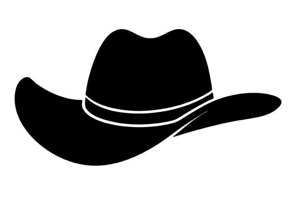 Cowboy Hat Silhouette SVG for Real Embroidery Projects