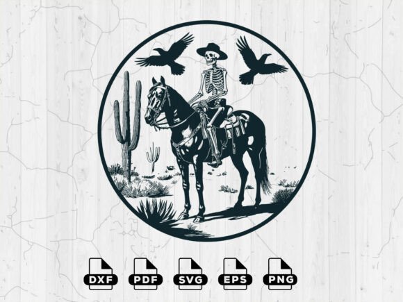 Cowboy Skeleton SVG: A Bold Western Embroidery Design for Real Projects