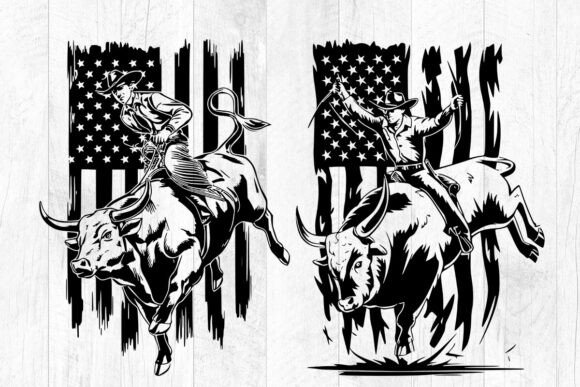 US Bull Rider SVG: A Bold Embroidery Design for Real Projects