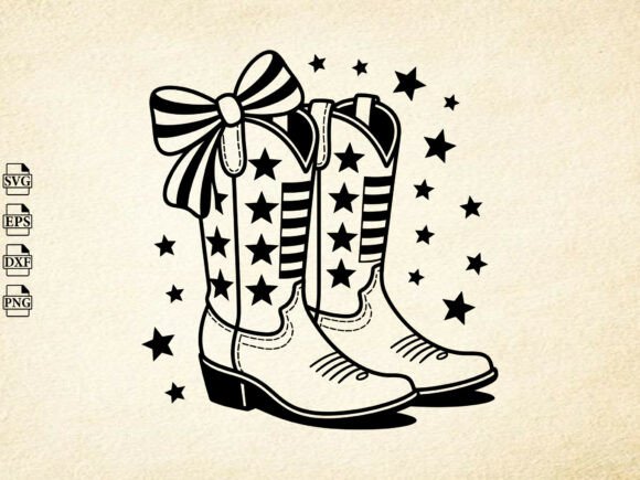 USA Flag Cowboy Boots SVG: A Bold Blend of Patriotism and Western Flair